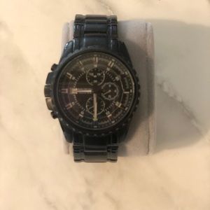 Black fossil watch